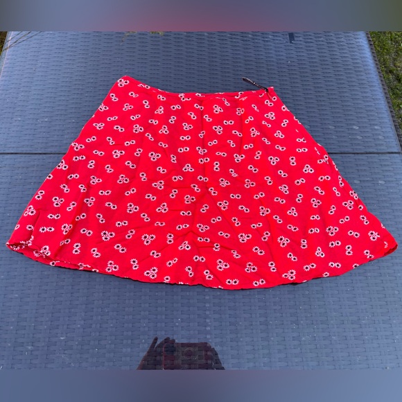 Volcom Red Floral Skater Skirt - Picture 4 of 4